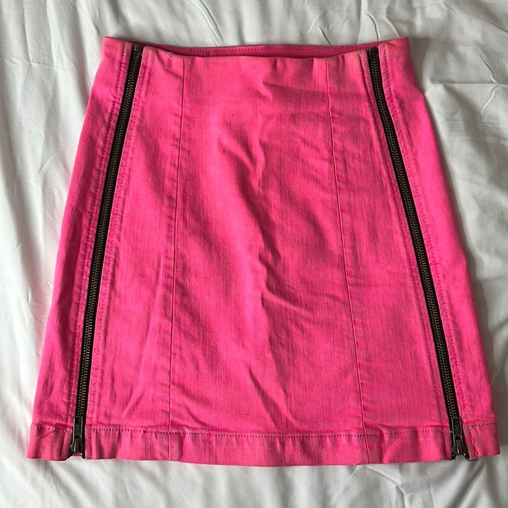 Pink skirt double zipper - Carmar/ LF